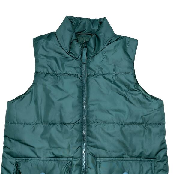 All In Motion green secured hand pockets kid's puffer vest Size L (12/14) - Picture 3 of 7